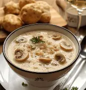 Crema de champiñones
